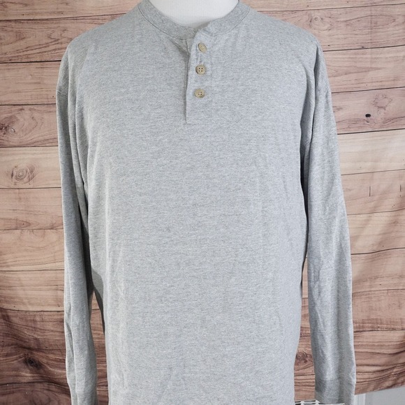 VINTAGE BIG MAC LONG SLEEVE GREY HENLEY T-SHIRT SIZE XL - Picture 3 of 8